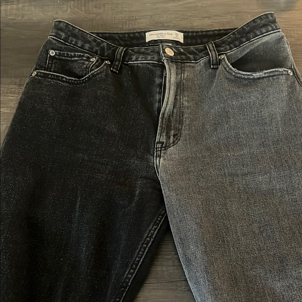 Two-Tone Black and Gray Men's Jeans
